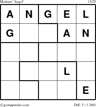 The grouppuzzles.com Medium Angel puzzle for 