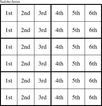 Each column is a group numbered as shown in this Barney figure.