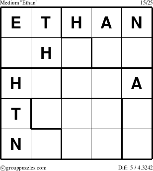 The grouppuzzles.com Medium Ethan puzzle for 