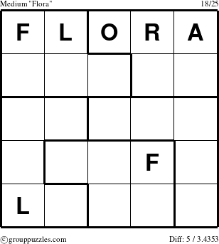 The grouppuzzles.com Medium Flora puzzle for 