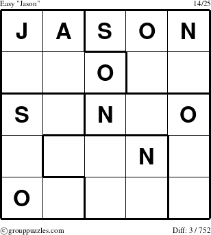 The grouppuzzles.com Easy Jason puzzle for 