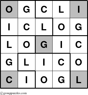 The grouppuzzles.com Answer grid for the Logic-5-Spot-r2 puzzle for 