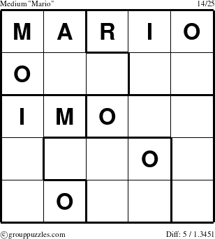 The grouppuzzles.com Medium Mario puzzle for 