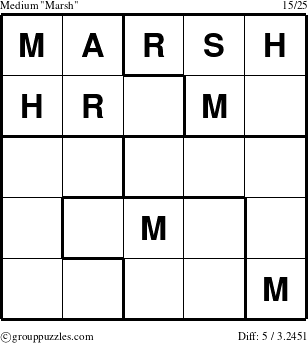 The grouppuzzles.com Medium Marsh puzzle for 