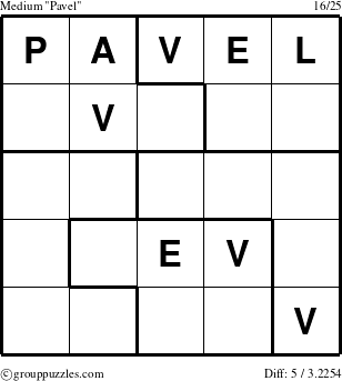 The grouppuzzles.com Medium Pavel puzzle for 