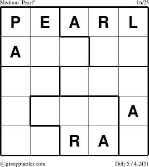 The grouppuzzles.com Medium Pearl puzzle for 