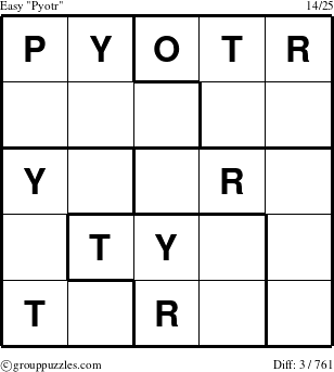 The grouppuzzles.com Easy Pyotr puzzle for 