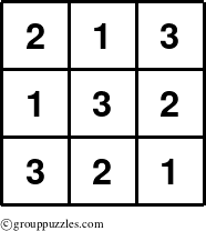 The grouppuzzles.com Answer grid for the TicTac puzzle for 