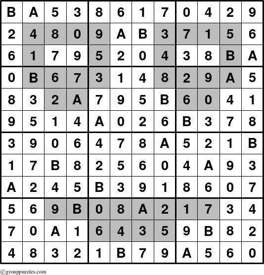 The grouppuzzles.com Answer grid for the tpsmith-serious puzzle for 