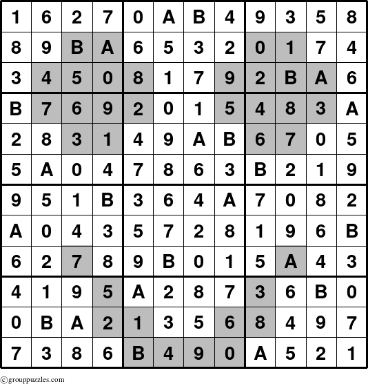 The grouppuzzles.com Answer grid for the tpsmith-silly puzzle for 