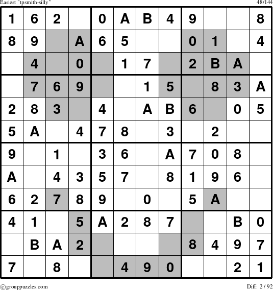 The grouppuzzles.com Easiest tpsmith-silly puzzle for 