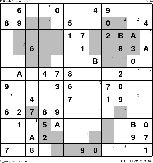 The grouppuzzles.com Difficult tpsmith-silly puzzle for  with the first 3 steps marked