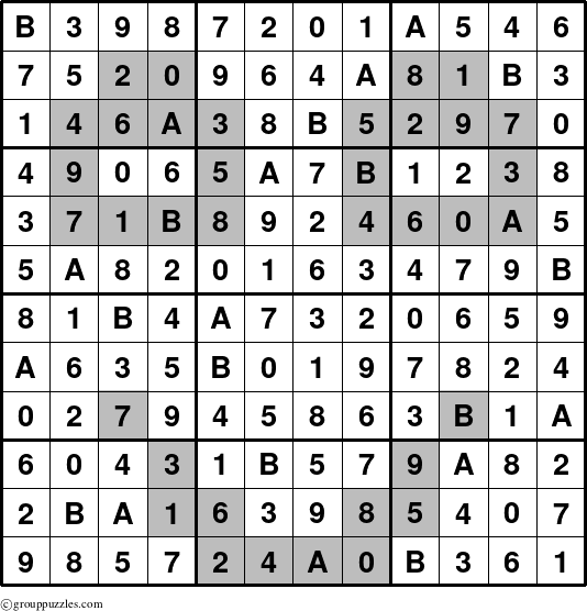 The grouppuzzles.com Answer grid for the tpsmith puzzle for 