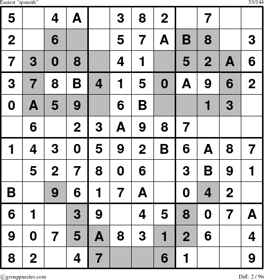 The grouppuzzles.com Easiest tpsmith puzzle for 