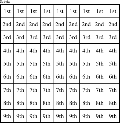 Detailed instructions for working a type 'Sudoku' group puzzle