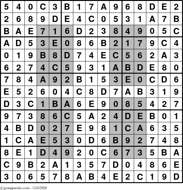 The grouppuzzles.com Answer grid for the HyperSudoku-15 puzzle for Friday December 4, 2020