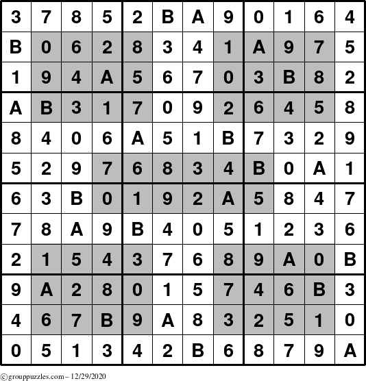 The grouppuzzles.com Answer grid for the HyperSudoku-12 puzzle for Tuesday December 29, 2020