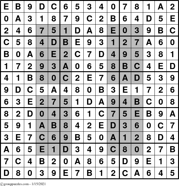 The grouppuzzles.com Answer grid for the HyperSudoku-15 puzzle for Friday January 15, 2021