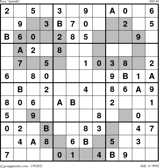 The grouppuzzles.com Easy tpsmith puzzle for Saturday January 9, 2021