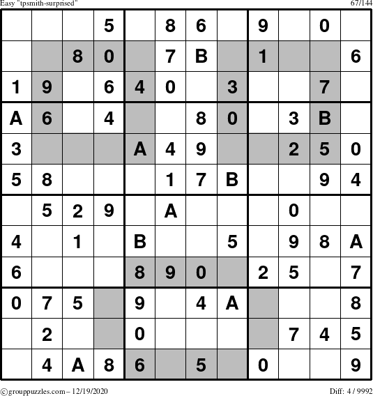 The grouppuzzles.com Easy tpsmith-surprised puzzle for Saturday December 19, 2020