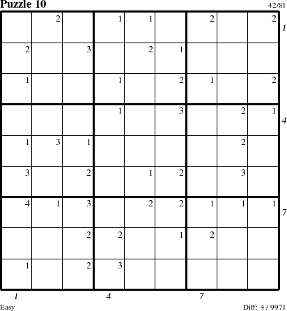 Step-by-Step Instructions for Puzzle 10 with all 4 steps marked