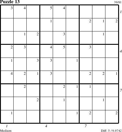 Step-by-Step Instructions for Puzzle 13 with all 5 steps marked