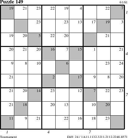 Step-by-Step Instructions for Puzzle 149 with all 24 steps marked