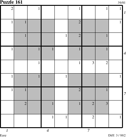 Step-by-Step Instructions for Puzzle 161 with all 3 steps marked