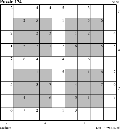 Step-by-Step Instructions for Puzzle 174 with all 7 steps marked