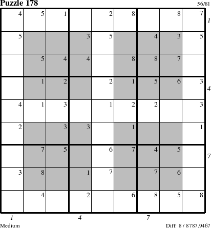 Step-by-Step Instructions for Puzzle 178 with all 8 steps marked