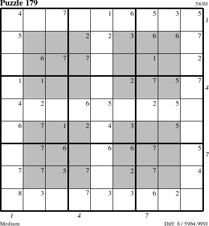 Step-by-Step Instructions for Puzzle 179 with all 8 steps marked