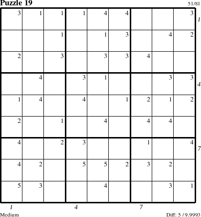 Step-by-Step Instructions for Puzzle 19 with all 5 steps marked