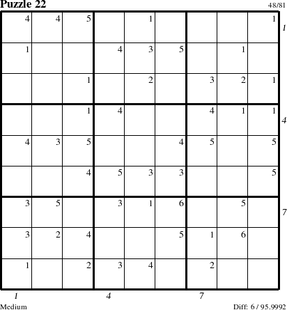 Step-by-Step Instructions for Puzzle 22 with all 6 steps marked