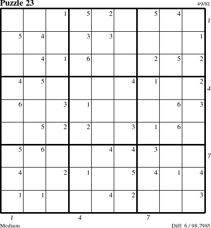 Step-by-Step Instructions for Puzzle 23 with all 6 steps marked