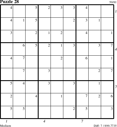 Step-by-Step Instructions for Puzzle 28 with all 7 steps marked