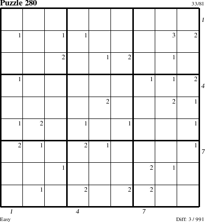 Step-by-Step Instructions for Puzzle 280 with all 3 steps marked