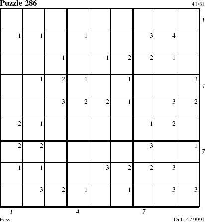 Step-by-Step Instructions for Puzzle 286 with all 4 steps marked