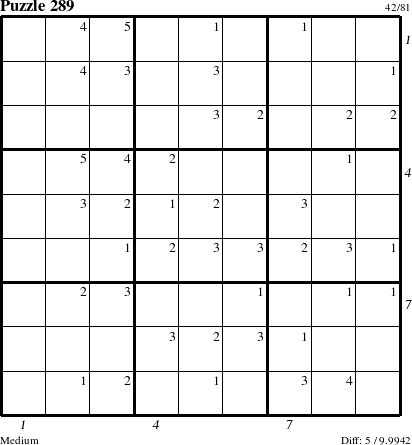 Step-by-Step Instructions for Puzzle 289 with all 5 steps marked