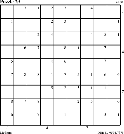 Step-by-Step Instructions for Puzzle 29 with all 8 steps marked