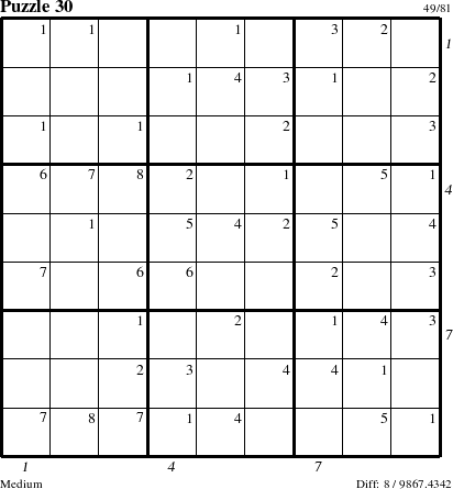 Step-by-Step Instructions for Puzzle 30 with all 8 steps marked