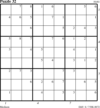 Step-by-Step Instructions for Puzzle 32 with all 8 steps marked