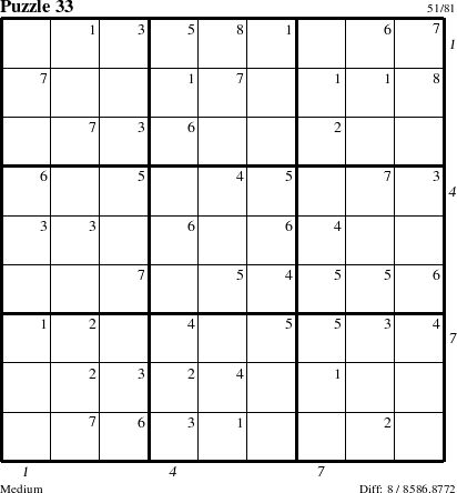 Step-by-Step Instructions for Puzzle 33 with all 8 steps marked