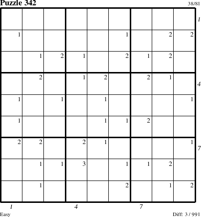 Step-by-Step Instructions for Puzzle 342 with all 3 steps marked