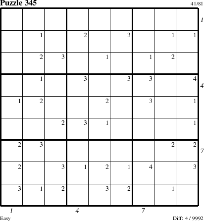 Step-by-Step Instructions for Puzzle 345 with all 4 steps marked