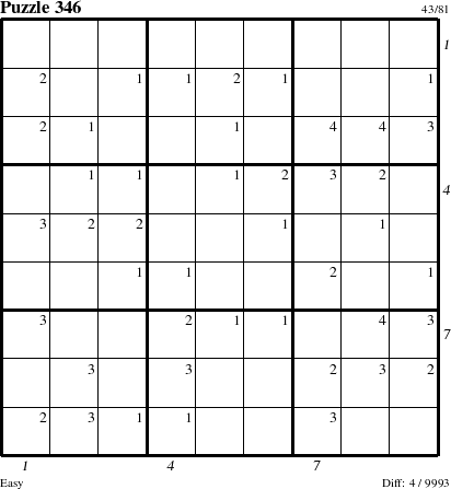 Step-by-Step Instructions for Puzzle 346 with all 4 steps marked