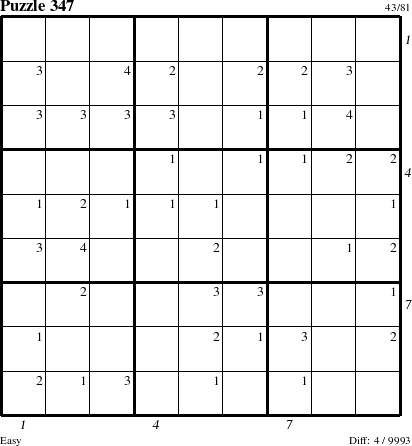 Step-by-Step Instructions for Puzzle 347 with all 4 steps marked