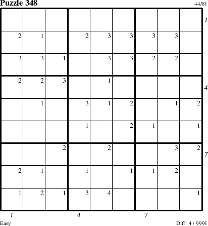 Step-by-Step Instructions for Puzzle 348 with all 4 steps marked