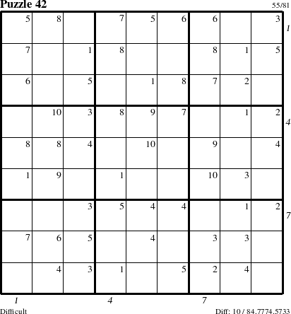 Step-by-Step Instructions for Puzzle 42 with all 10 steps marked