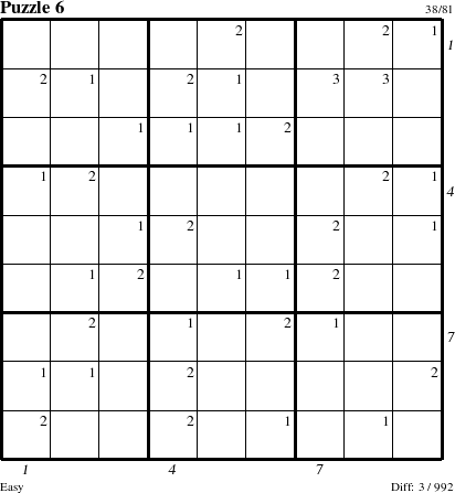 Step-by-Step Instructions for Puzzle 6 with all 3 steps marked