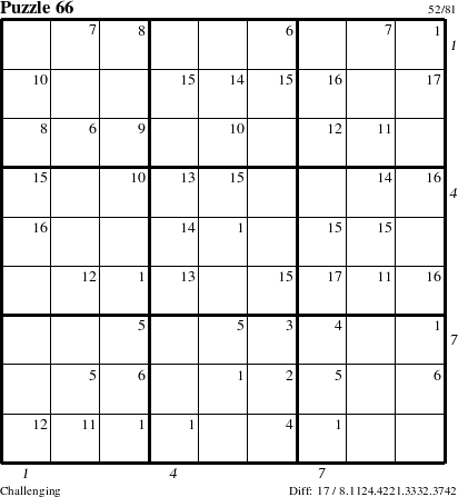 Step-by-Step Instructions for Puzzle 66 with all 17 steps marked